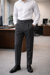 ZAAT ADJUSTABLE PLEATED GURKHA PANTS