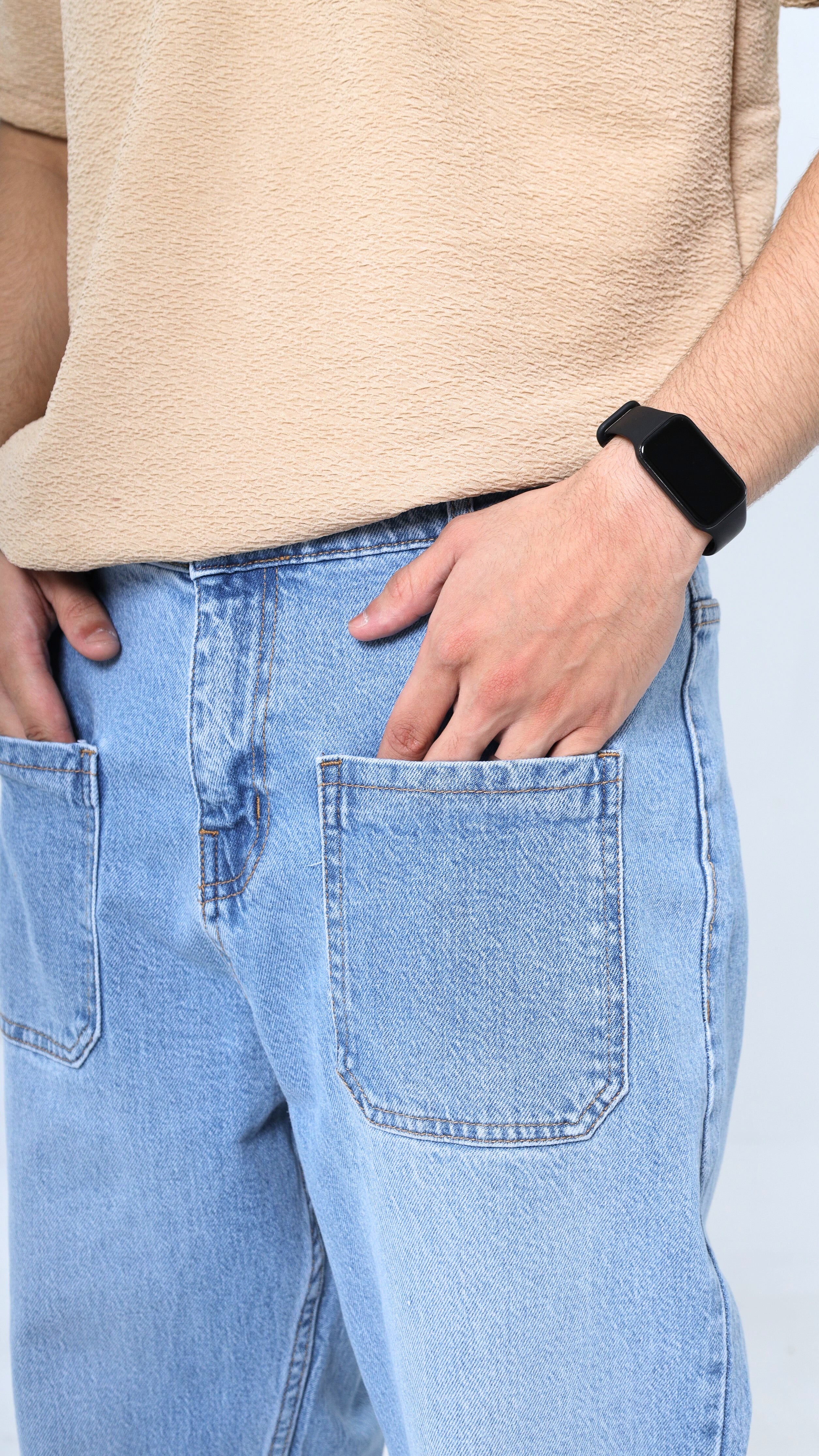 UNISEX STRAIGHT BAGGY DENIM PANTS-1280