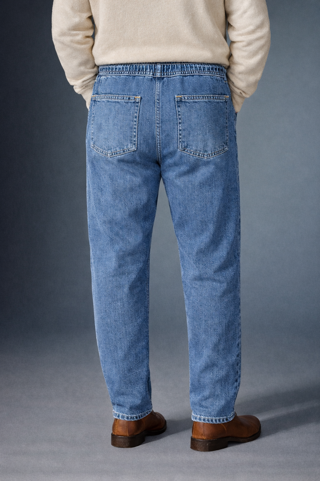 UNISEX CAROT FIT DENIM PANTS-1111