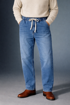 UNISEX CAROT FIT DENIM PANTS-1111