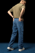 UNISEX BLUE BAGGY CARGO PANTS