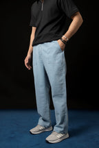 UNISEX LIGHT BLUE BAGGY DENIM PANTS