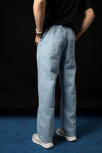 UNISEX LIGHT BLUE BAGGY DENIM PANTS