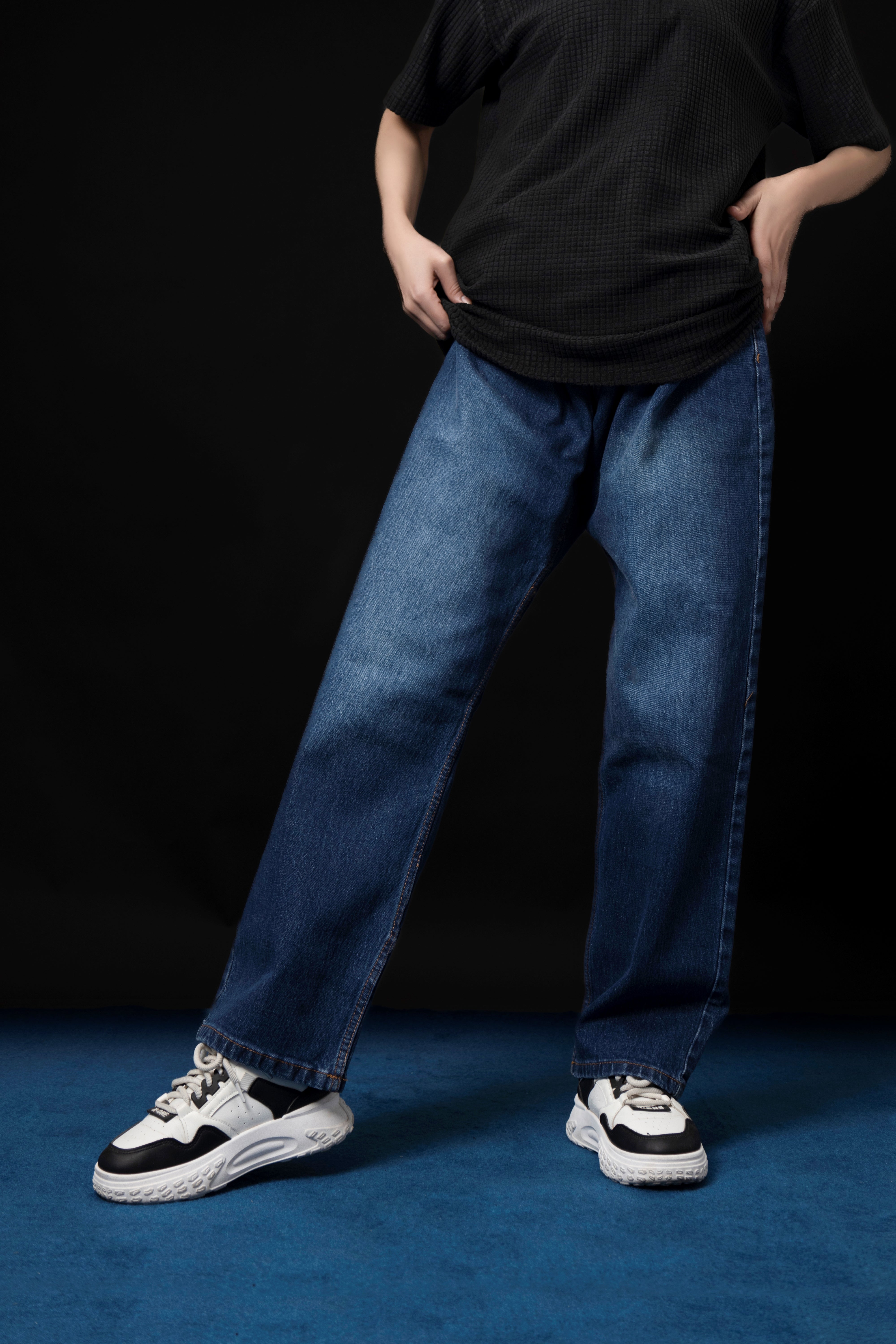 UNISEX BAGGY DENIM PANTS Main image