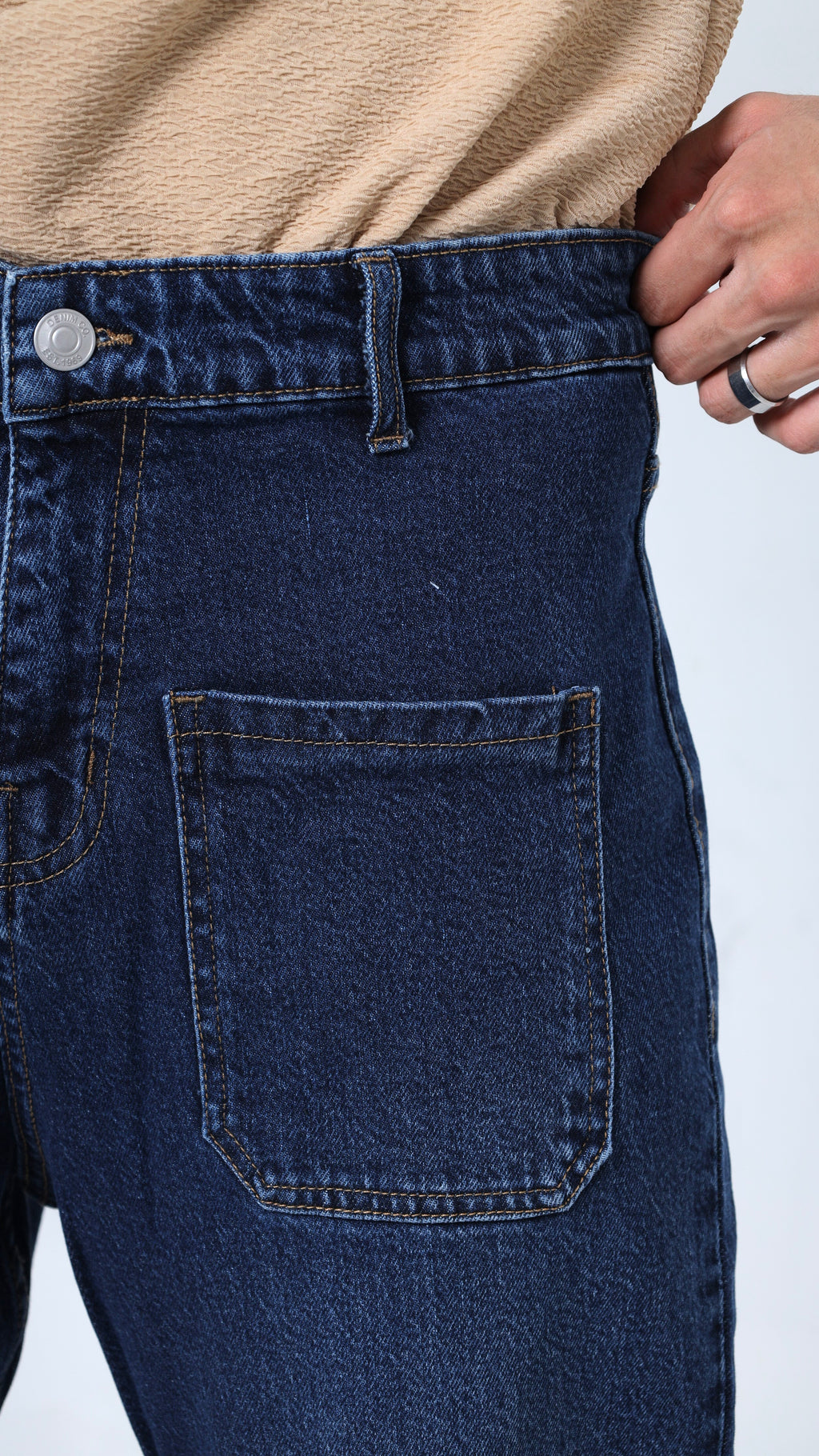 UNISEX STRAIGHT BAGGY DENIM PANTS-1282