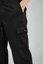 ROYAL BLACK RELAXED FIT CARGO TROUSER