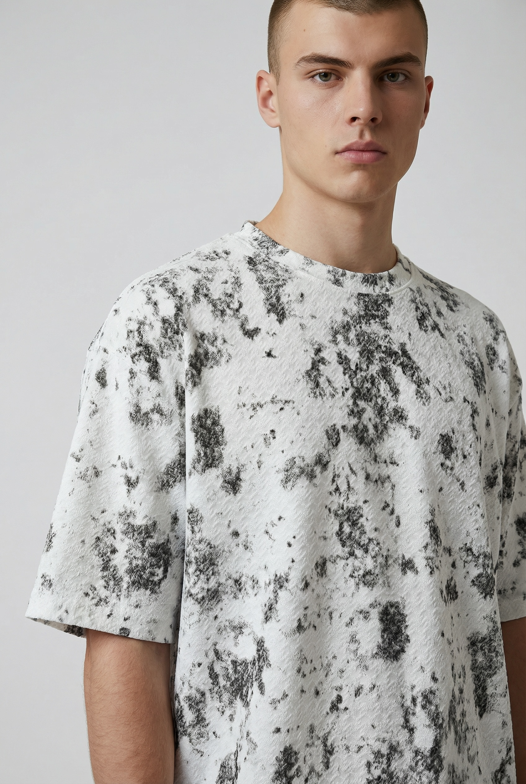 Zaat Heavyweight Textured Abstract Pattern T-Shirt-79
