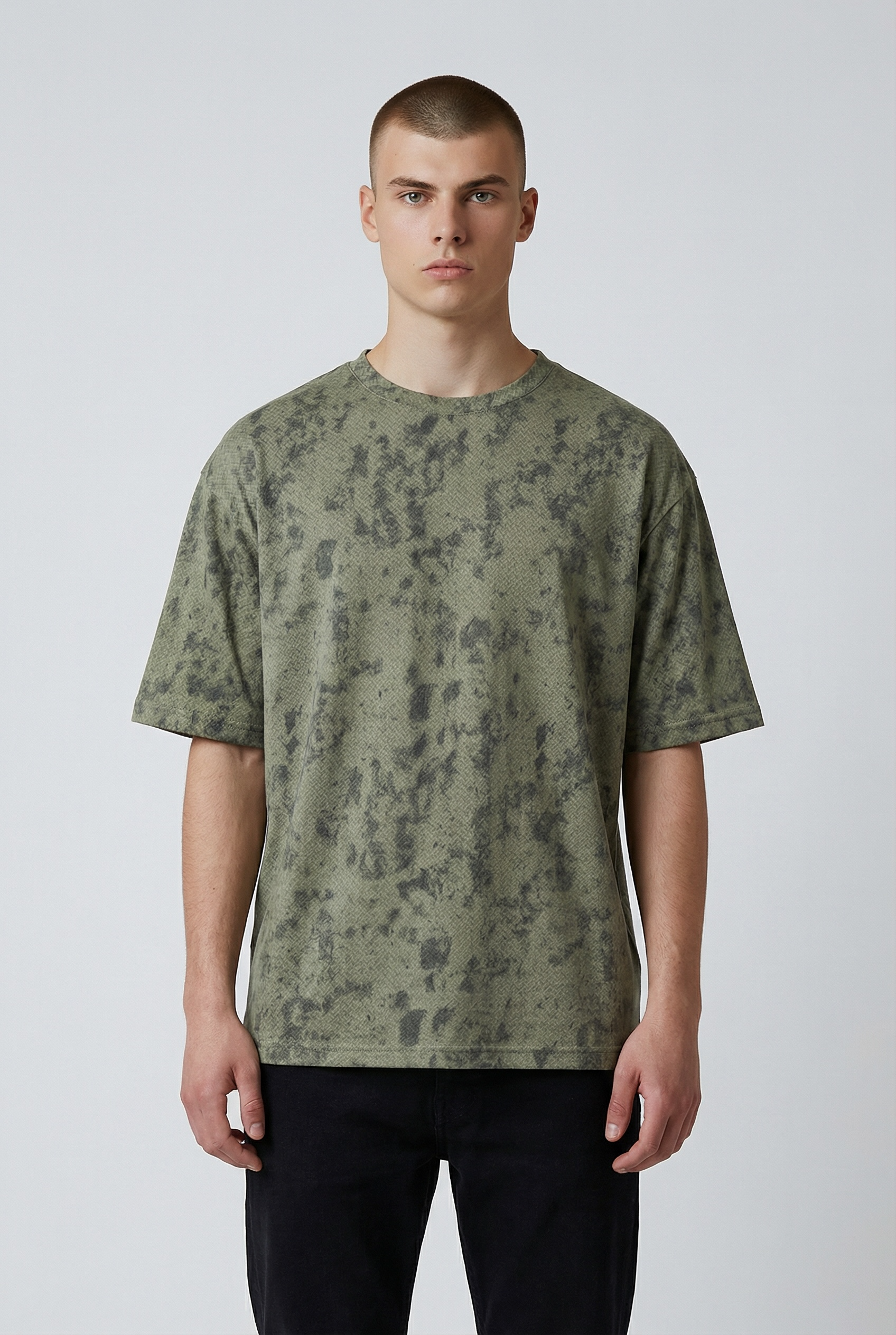 Zaat Heavyweight Textured Abstract Pattern T-Shirt Main image