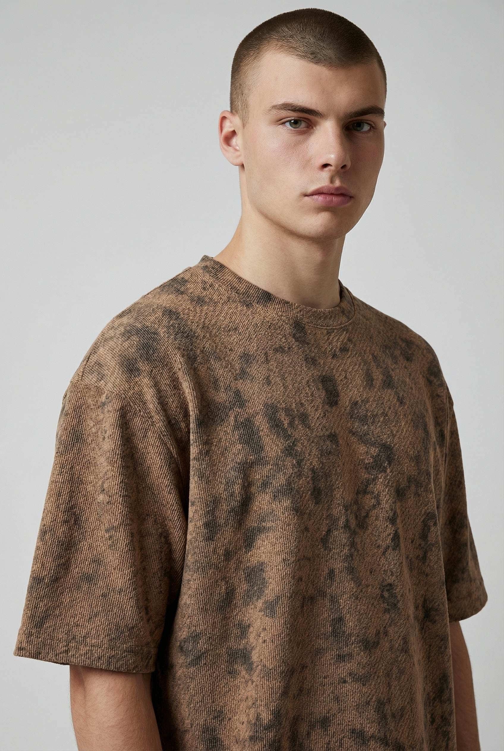 Zaat Heavyweight Textured Abstract Pattern T-Shirt-78