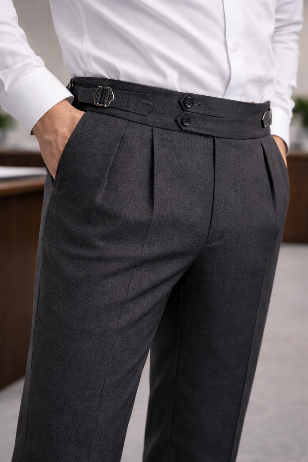 ZAAT ADJUSTABLE PLEATED GURKHA PANTS Secondary image