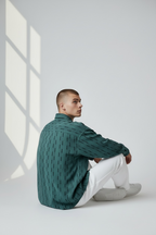 DOUBLE TEXTURED RELAX FIT BUTTON DOWN SHIRT - GH34