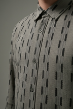 DOUBLE TEXTURED RELAX FIT BUTTON DOWN SHIRT - G34