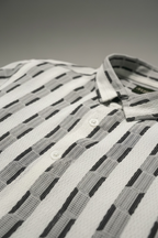 DOUBLE TEXTURED RELAX FIT BUTTON DOWN SHIRT - WH34