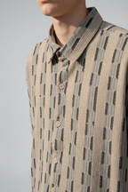 DOUBLE TEXTURED RELAX FIT BUTTON DOWN SHIRT - GL34
