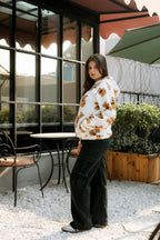 Imported Royal Sherpa Sheep Skin Embroidered Signature Baggy Hoodie🔥