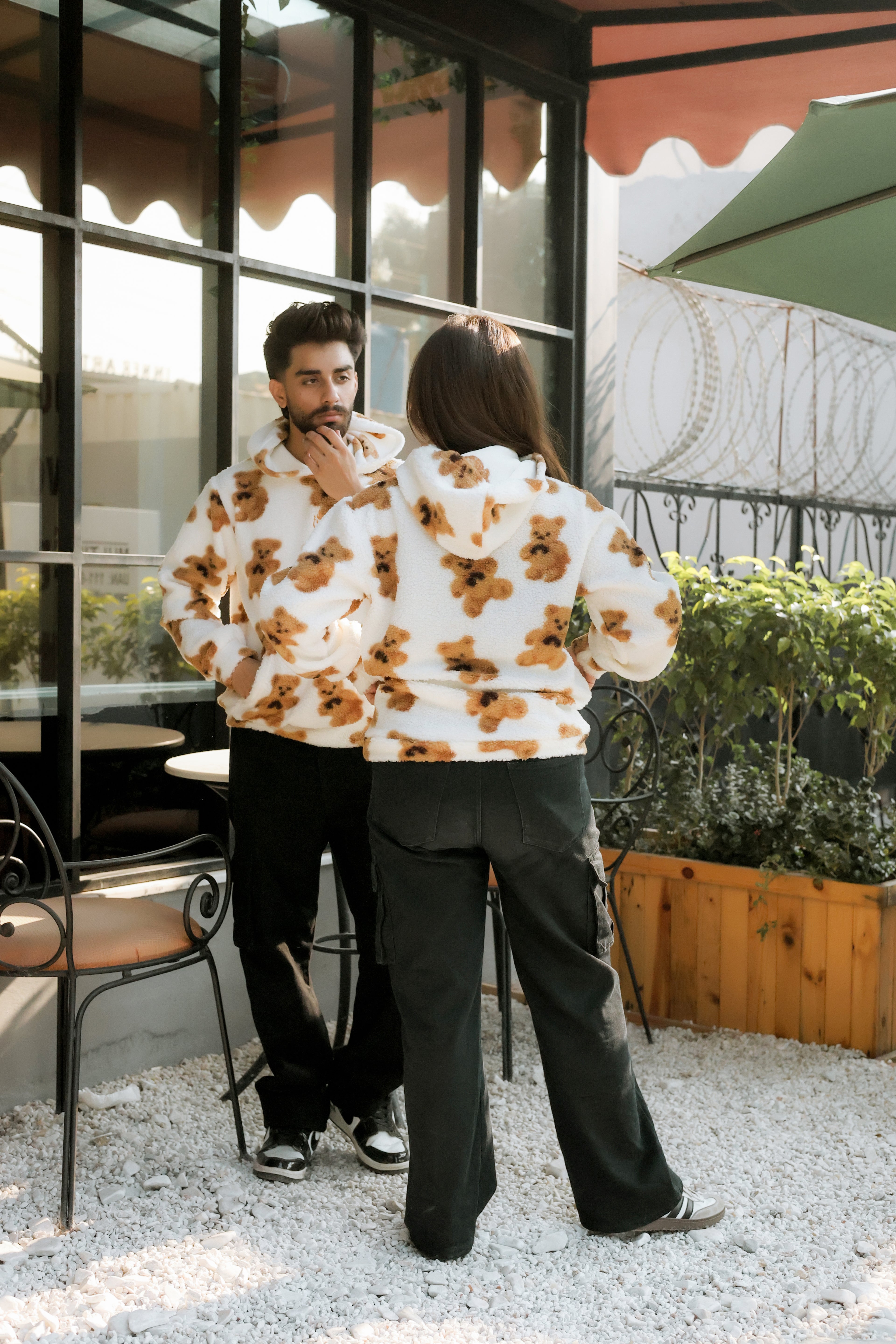 Imported Royal Sherpa Sheep Skin Embroidered Signature Baggy Hoodie🔥