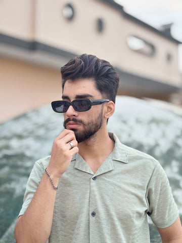 Green Rich Textured Button Down Shirt