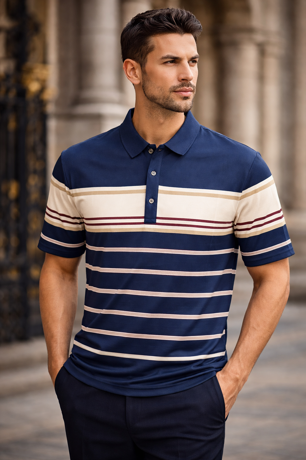 Zaat Unisex Textured Imported Polo Shirt Main image
