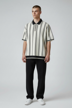 Zaat Unisex textured Knitted Polo Shirt- WH21