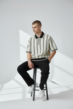 Zaat Unisex textured Knitted Polo Shirt- WH21