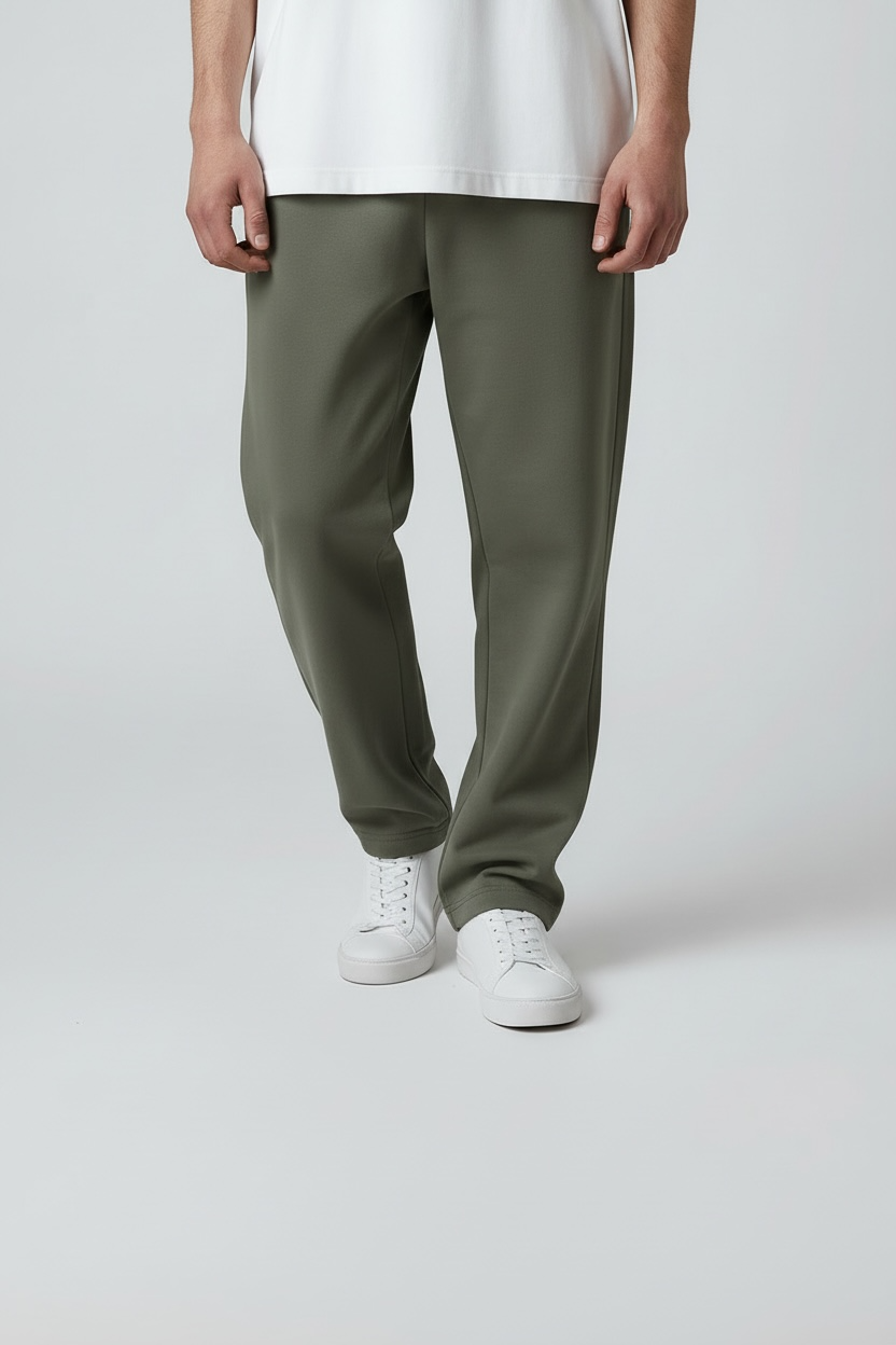 SOPHISTICATED GREEN RELAXED FIT TROUSER