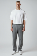 SOPHISTICATED GREY RELAXED FIT TROUSER
