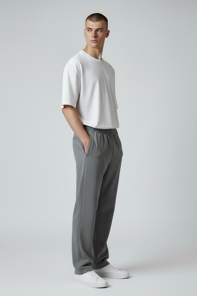 SOPHISTICATED GREY RELAXED FIT TROUSER