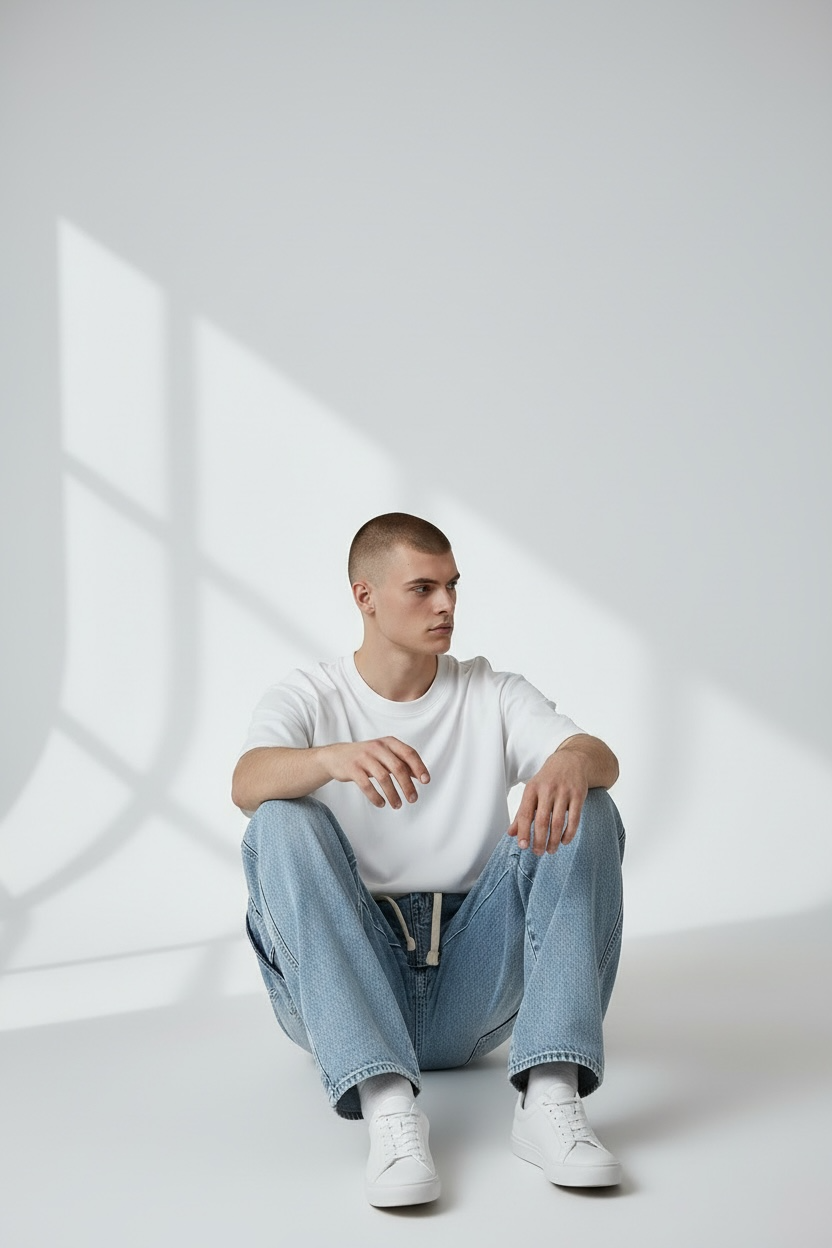 PREMIUM CARGO BAGGY FIT DENIM PANTS-2010