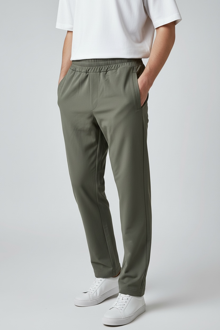 SOPHISTICATED GREEN RELAXED FIT TROUSER