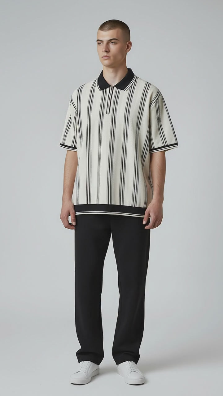 Zaat Unisex textured Knitted Polo Shirt- WH21